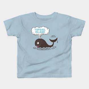 Topsail Island, NC Summer Vacation Whale Watching Kids T-Shirt